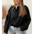thumbnail image 3 of Womens Suede Zipperd Bomber Jacket Lapel Long Sleeve Motorcycle Cropped Coat Y2k Going Out Jackets Outerwear, 3 of 15