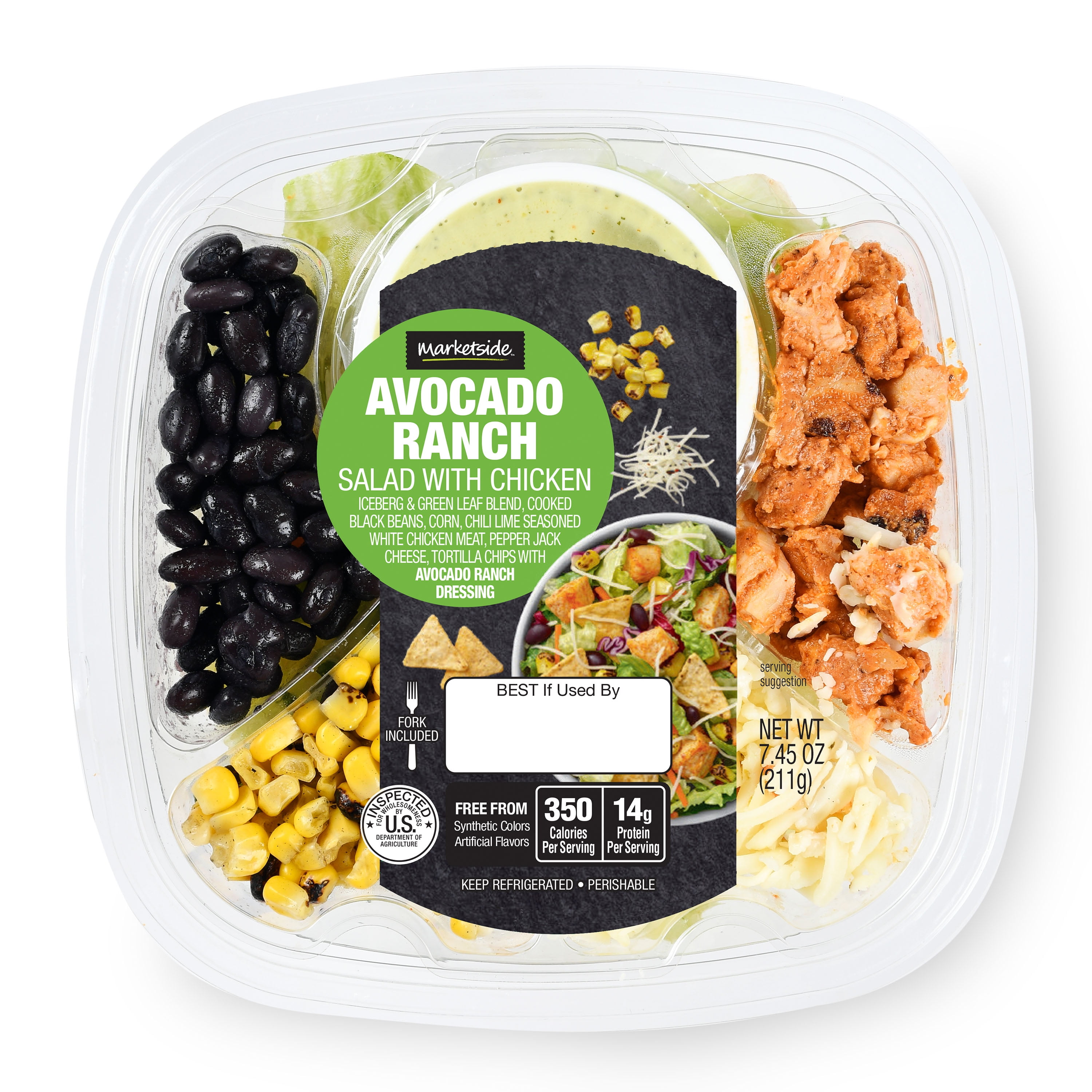 Marketside Avocado Ranch Salad with Chicken,7.45 oz