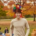 thumbnail image 7 of PMU Thanksgiving Party Costume Accessories Men's Turkey Hat Brown (3/Pkg) Pkg/1, 7 of 7