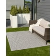 thumbnail image 3 of Unique Loom Outdoor Trellis Textured Collection Area Rug - Spatial (6' x 9' Rectangle Grey/Gray), 3 of 9