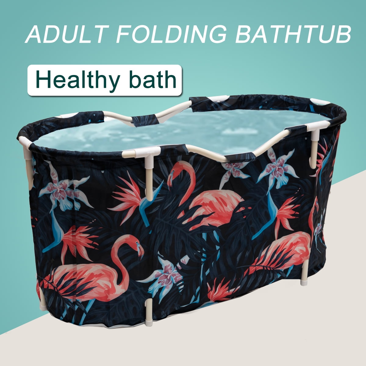 TABODD Portable Folding Bathtub Spa Pool Freestanding Shower Bath tub