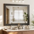 thumbnail image 2 of Easy4Home 40"x30" Rectangular Bathroom Mirror with Wooden Frame Decorative Wall Mounted Mirror, Black, 2 of 6