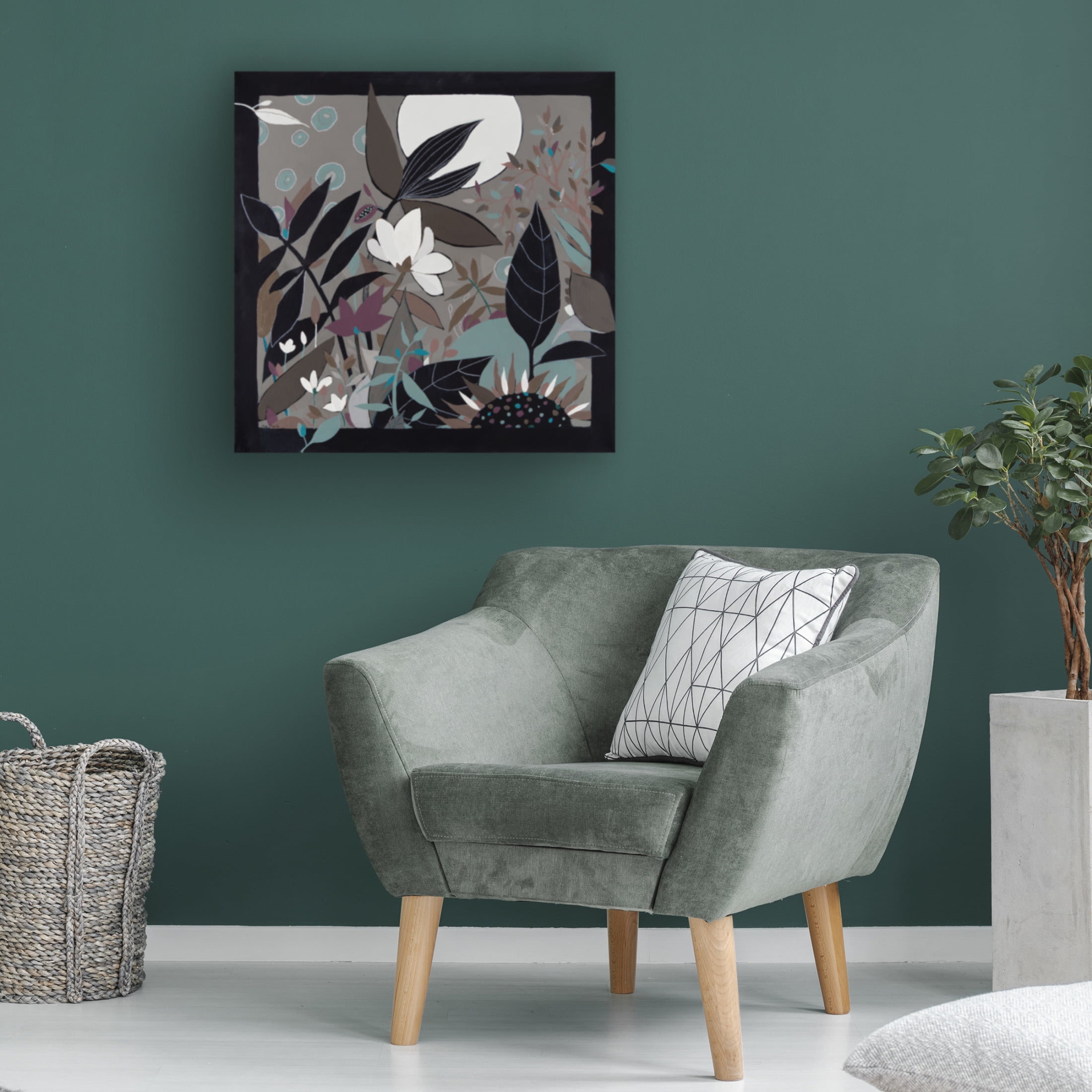 Canvas Wall Art - Sue Davis 'White Flower' Wall Art for Living Room, Bedroom, or Office Décor by Trademark Fine Art - 18 x 18 Inches