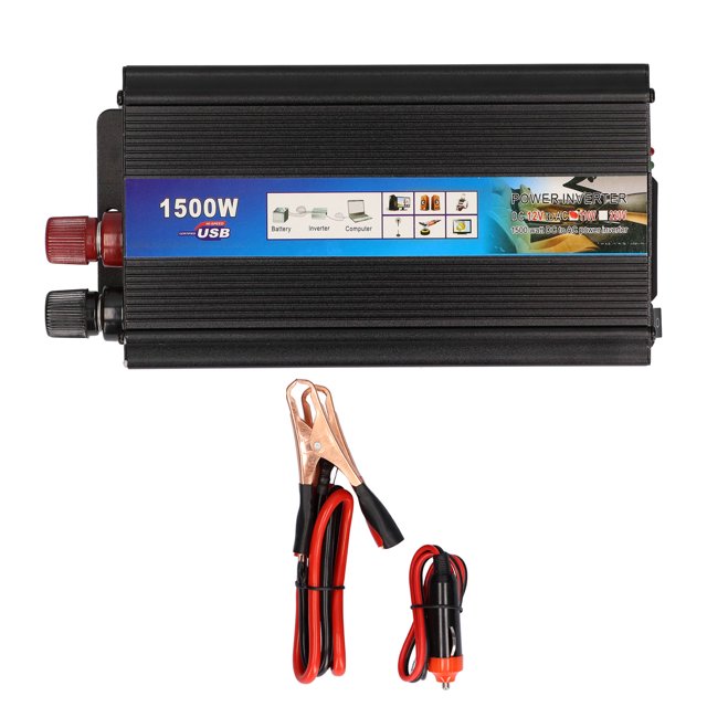 Inversor De Corriente Para Automóvil De 12V A 110V 1500W Con Salida Usb Enchufe De Ca Ventilador Inteligente Convertidor De Energía Universal Para Automóvil Enchufe De Transformador Cargador De Scienceny VI006854-00
