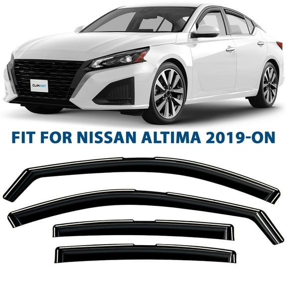 CLIM ART in-Channel Incredibly Durable Rain Guards for Nissan Altima 2019-2026, Original Window Deflectors, Vent Window Visors, Vent Deflector, 4 pcs. - 622316