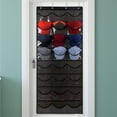 thumbnail image 5 of Hat Rack For Baseball Caps, Wall Or Door Mounted Hat Organizer With 24 Clear Pockets, 3-Piece Metal Hooks, Multifunctional Storage For Hats Keys Wallets, Space-Saving Display Rack, 5 of 6
