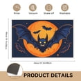 thumbnail image 2 of Halloween Door Mat Wear-Resistant Anti-slip Versatile Entrance Mat Washable Orange Moon Bats Door Mat Outdoor for Garden Outdoor Farmhouse Home Kitchen Deco 19.7x31.5inch, 2 of 5