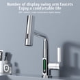 thumbnail image 4 of Riwcyla Kitchen Faucet with Pull Down Sprayer LED Temperature Display Adjustable Height and 360 Degrees Swivel 3 Modes Single,Handle Stainless Steel Pull,Out Basin Mixer Tap, 4 of 6