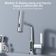 thumbnail image 1 of Grifo de cocina con rociador extraíble, pantalla LED de temperatura, altura ajustable y giro de 360 grados, 3 modos, grifo mezclador de lavabo extraíble de acero inoxidable de una sola manija, 1 of 9