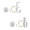 thumbnail image 5 of LeCalla 925 Sterling Silver Hoop Earrings for Women | Three-Tone Round Hoops, 5 of 6
