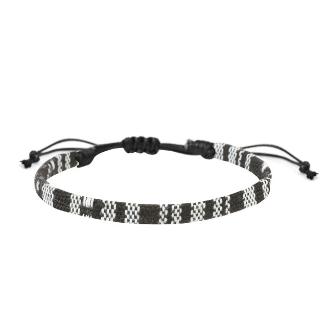 Tobillera de color retro tejida a mano, pulsera ajustable, cadena de playa unisex