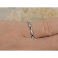 thumbnail image 6 of HeartsAndYou 0.8ct Natural Sapphire Diamond Wedding Band Stackable Women 14k SOLID White Gold, 6 of 9