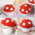 thumbnail image 3 of SHISUYAN Red ABS Mushroom Trash Can with Cover for Home Use Small Size 3.5 Gallons, 3 of 8