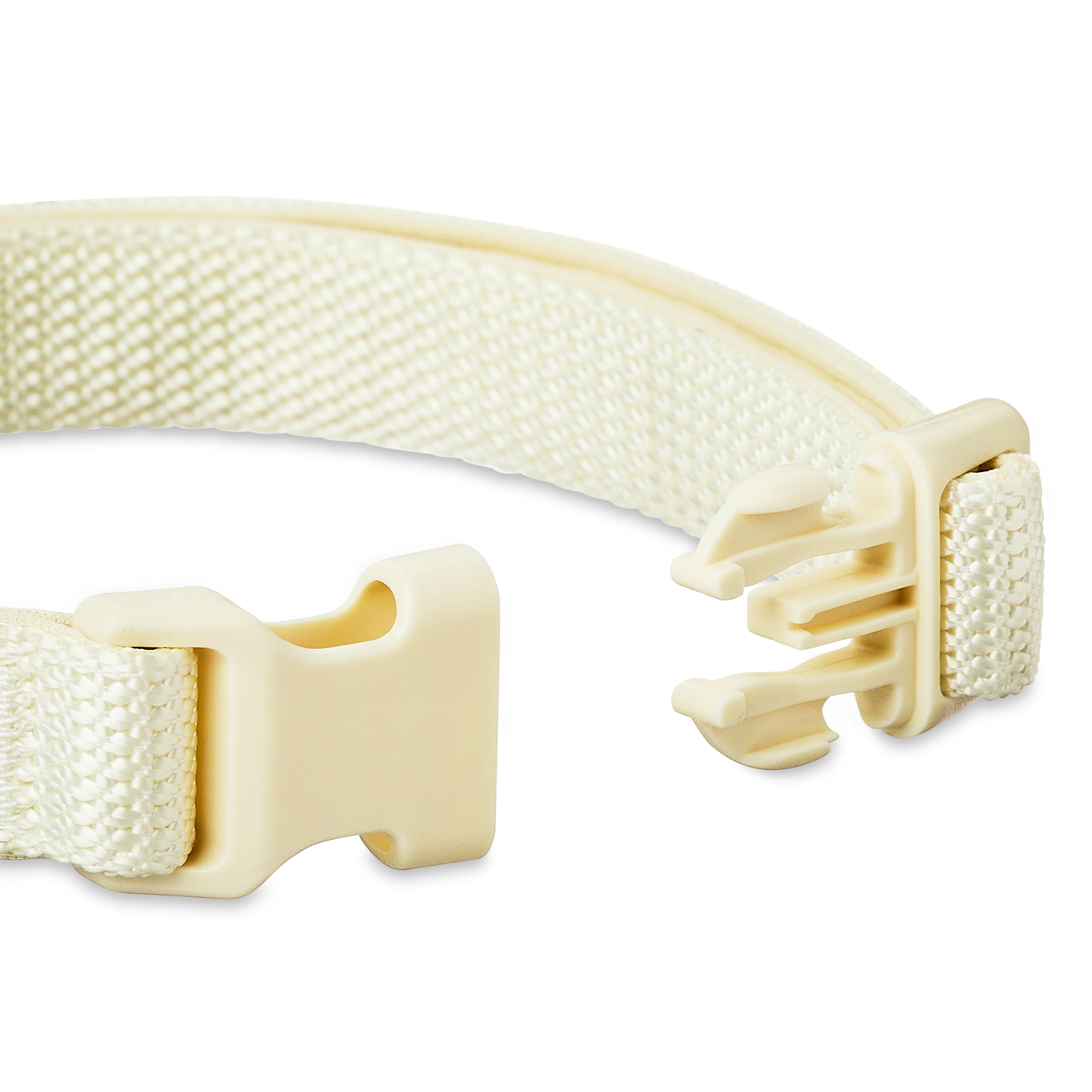 Vibrant Life Adjustable Cushioned Dog Collar, Cream, Medium