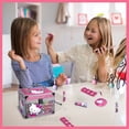thumbnail image 4 of Estuche de Cosméticos Hello Kitty con Esmaltes, Brochas y Brillo Labial, Kit Infantil Completo para Jugar - MAKEUPERIA, 4 of 5