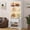 a02-White, variant on Negylim 71” Tall Lighted Coffee Bar Cabinet, Farmhouse Pantry Storage Hutch with Built-in LED Strip Lights, 3 Open Display Shelves, 2 Pull-Out Drawers & Closed Storage Cupboard, Black