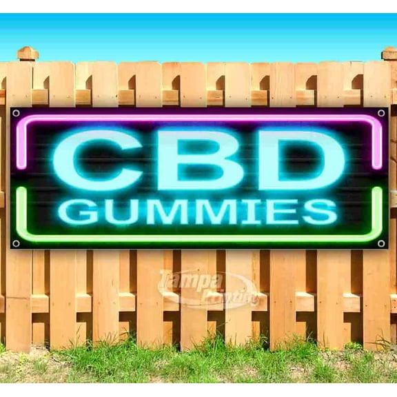 CBD Gummies 13 oz Vinyl Banner With Metal Grommets
