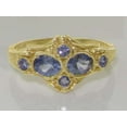 thumbnail image 6 of British Made 14k Yellow Gold Natural Tanzanite Womens Band Ring - Size 5, 6 of 6