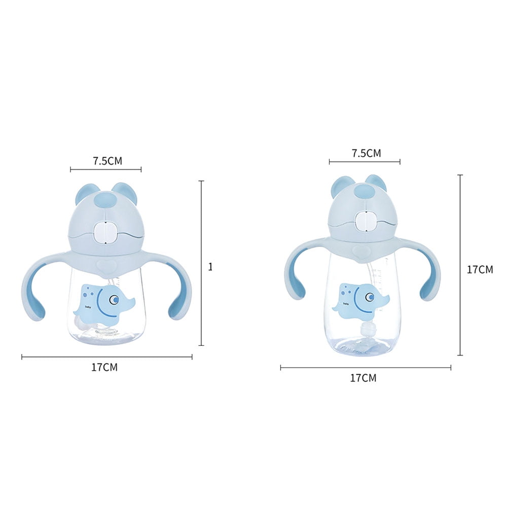 SHELLTON Sippy Cup Baby Training Cup Weighted Straw Sippy Cup Toddler Learning Cup Water Bottle with Straw and Handle for Baby Toddlers