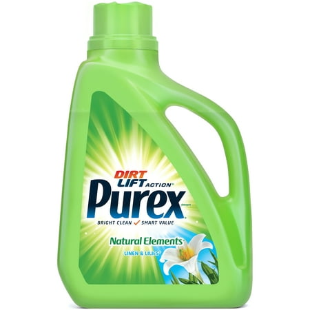 Purex Liquid Laundry Detergent, Natural Elements Linen & Lilies, 75 Fluid Ounces, 50 (The Best Natural Laundry Detergent)