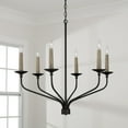 thumbnail image 6 of Capital Lighting 451561MB Wilder 6 Light 32" Wide Taper Candle Style Chandelier - Black, 6 of 7