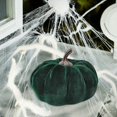 thumbnail image 4 of 7Pcs Assorted Artificial Velvet Pumpkins Small Decorative Foam Fabric Pumpkins for Fall Halloween Thanksgiving Table, 4 of 7
