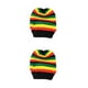 thumbnail image 1 of Sonducket Sombrero de calavera holgado, cálido y de moda, para cualquier ocasión, gorro de punto con rayas de arcoíris Type2 NO2, 1 of 6