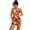C346/Orange, variant on XIYON Halloween Pajamas Women Ghost Pumpkin Sleepwear 2 Piece Soft Tanks Top and Shorts Pajama Set Comfort Cozy Nightwear