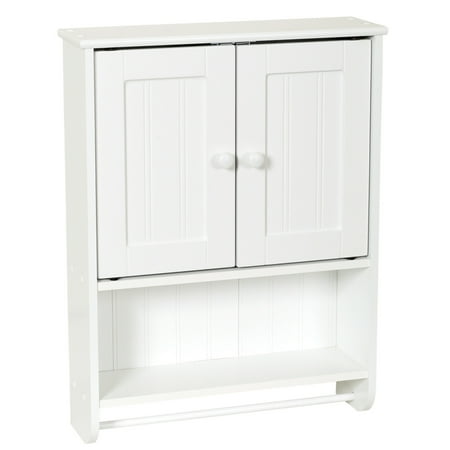 White Wood Wall Cabinet - Zenna Home 9114W 19.19