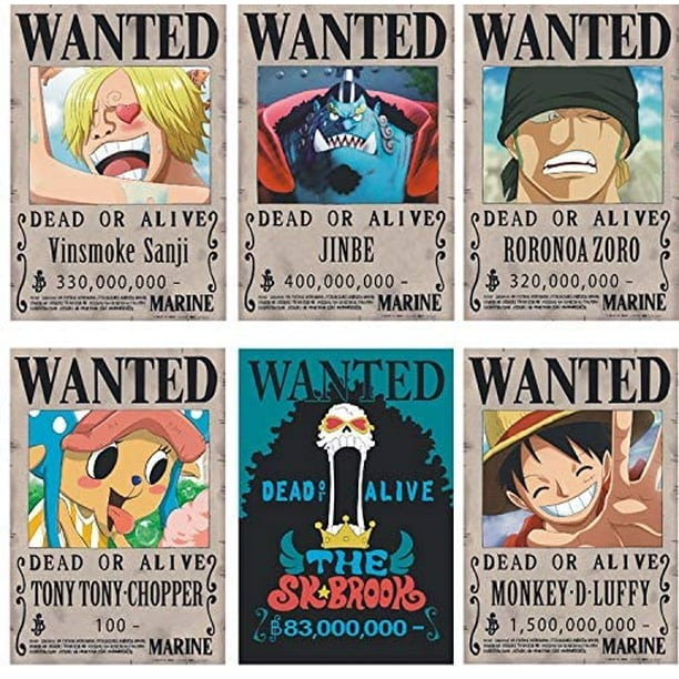 Real-listic One Piece Wanted Poster 28.5cm19.5cm, New Version, Zorro,  Luffy, 1.5 Billion