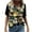 Green, variant on Ikevan Women Casual T-Shirt Floral Printing V-Neck Short Sleeve Pullover Blouse Tops