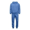 thumbnail image 7 of Men's Fall/Winter Hooded Sports Set, for Casual Training and Cold Weather Activities,Light Blue,XL, 7 of 7