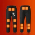 thumbnail image 2 of Wyobmus Heated Pants for Men Women Electric Usb 21 Heating Zones 3 Temperature Control Elastic Waist Drawstring Trousers Winter Warm,Battery Not Included K-Black, 2 of 9