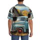 thumbnail image 3 of Balery Vintage Truck Farm Scene Camisa Casual de Manga Corta con Botones para Hombre, Texturizada, Estilo Cubano, para Playa, Verano-XX-Large, 3 of 5