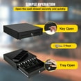thumbnail image 2 of KFFKFF Cash Management Drawer, 13" Dual-Access, Easy-to-Remove Setup, Includes 4 Bill 5 Coin Tray & 2 Keys, Space-Saving for Retail, Bars, Cafes, Eateries, 2 of 9