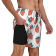 thumbnail image 2 of Yiaed Strawberries Print Mens Swim Trunks Bathing Suit Compression Liner Beach Swim Shorts Swimwear Quick Dry Zipper Pocket No-Chafing Board Short-X-Large, 2 of 6