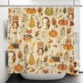 thumbnail image 5 of Nanqianyi Autumn Harvest Shower Curtain,Polyester Waterproof Farmhouse Bath Curtain Set ,72 x 78 Inch,Cartoon Woodland Animal Pumpkin, 5 of 7