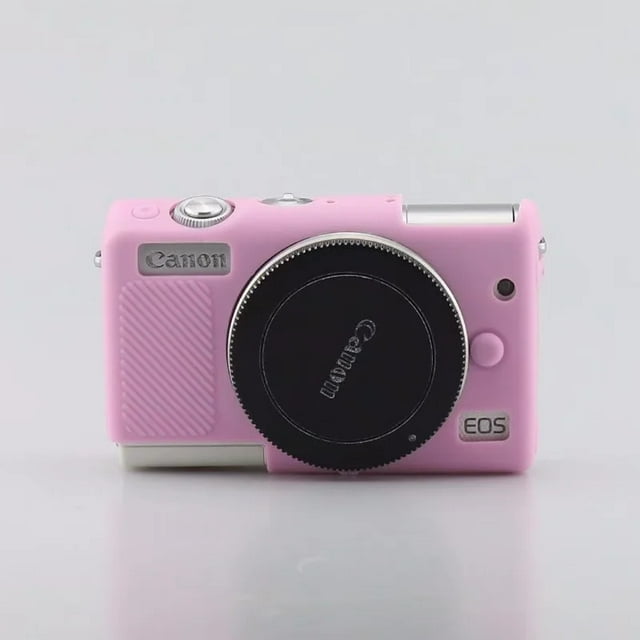 Camera Soft Silicone Skin Cover For Canon EOS M100 M200 Body Protective Case Pink