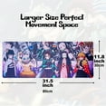 thumbnail image 3 of Demon Slayer: Kamado Tanjiro, Nezuko, Zenitsu, Inosuke, Kyojuro Rengoku Mouse Pad - XXL 31.5" x 11.8" Premium Gaming Desk Mat, 3 of 5