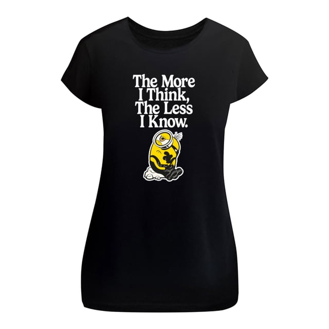 Playera de Minions para Dama, con Estampados de un Minion y Frase Negro Talla M
