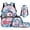 Astronaut Axolotl, variant on Bulopur Cute Kids 17 Inch Backpack Set, 4 Piece Capybara Print School Bookbag with Lunch Box, Water Bottle Holder and Pencil Case for Elementary
