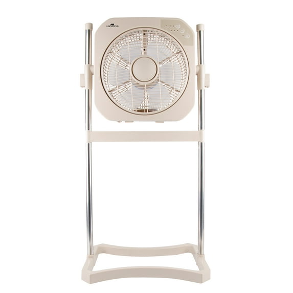 Air Innovations 12" Swirl Cool stand & Tabletop Fan w/ Cord Wrap - Beige