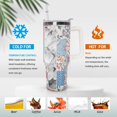 thumbnail image 2 of 30 Oz Tumbler with Handle and Straw Insulated Double Walled Stainless Steel Travel Mug Gift Box Reusable Tumbler Coffee Travel Mug for Office Portable Insulated Beer Cup for Hot & Cold Drinks, 2 of 6
