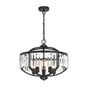 CHLOE Kenna Transitional 5 Light Rubbed Bronze Ceiling Pendant Fixture 20 Width
