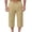 Khaki, variant on Yertdoel Men's Shorts Solid Color Elastic Waist Drawstring Below Knee Casual 3/4 Shorts with Pockets Soft Lightweight Breathable Outdoor Workout Running Summer Casual Shorts