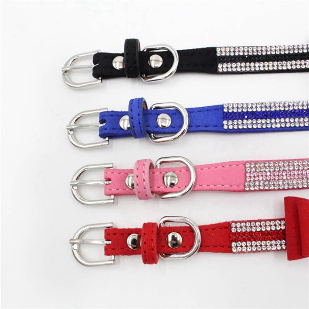 BlingBling Rhinestone Dog Collar and Leash Set for Small Medium Dog Puppy XS-M e