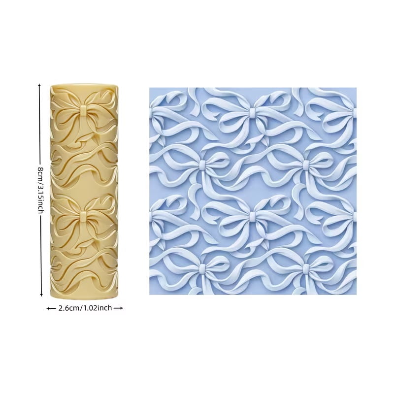 High Detailed Ribbon Texture Roller | Handmade Ceramics and Polymer Clay Tools | A must-have for DIY crafts