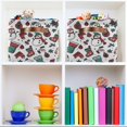 thumbnail image 6 of Yayeee 2 Pack Canvas Storage Basket with Handles for Shelves Fabric Bins Closet Organizer, Christmas Snowman Pattern, 6 of 8