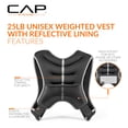 thumbnail image 4 of Chaleco con peso CAP para mujer y hombre 11.34 kg, reflectante, 25 lb, 4 of 9