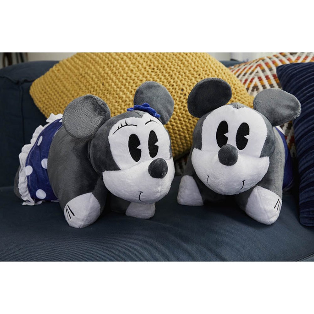 Disney Denim Mickey Mouse and Minnie Mouse Pillow Pet Combo Pack